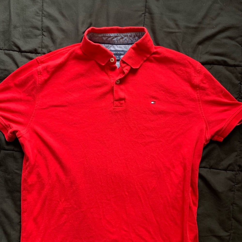 Tommy Hilfiger men’s red medium polo shirt